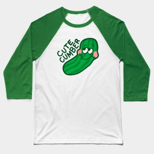 I'm One Cute-Cumber - Vegetable Pun Baseball T-Shirt